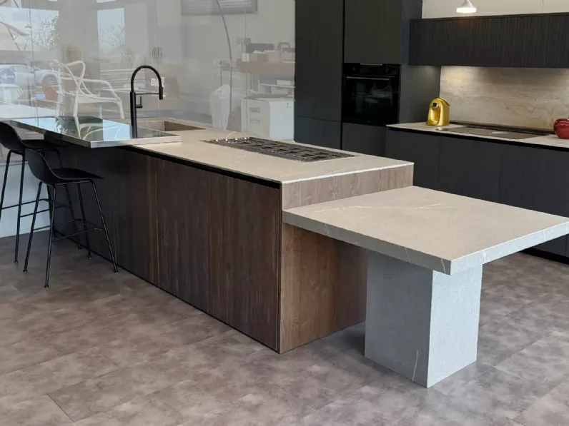Cucina con isola Artigianale Cucina atelier wood tristrato abete SCONTATA 52%