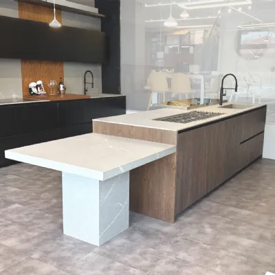Cucina con isola Artigianale Cucina atelier wood tristrato abete SCONTATA 52%