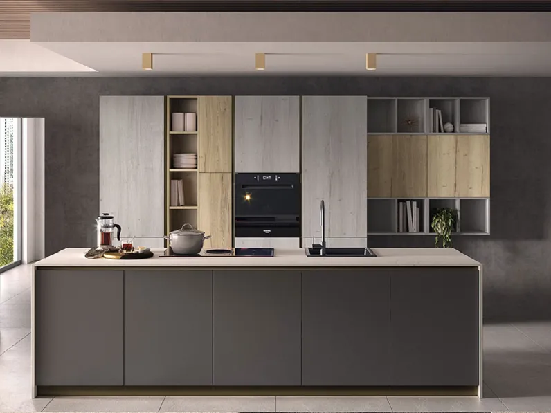 Cucina a PREZZI OUTLET in polimerico opaco Essebi -32%