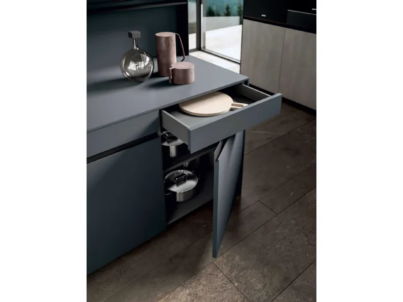 Cucina altri colori design con penisola Emporio dj Dibiesse a soli 4550 Euro