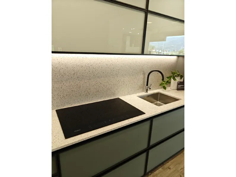 Cucina lineare in laminato opaco altri colori Jeometrica a prezzo scontato
