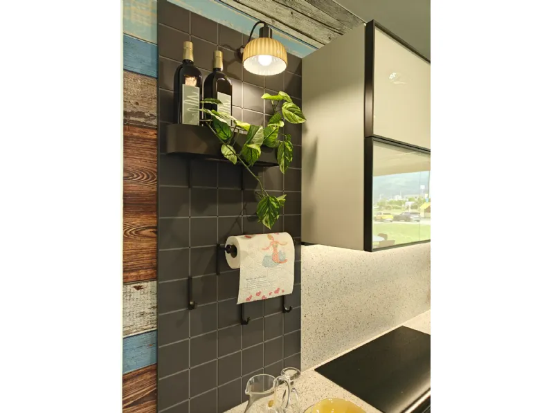 Cucina lineare in laminato opaco altri colori Jeometrica a prezzo scontato