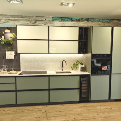 Cucina lineare in laminato opaco altri colori Jeometrica a prezzo scontato