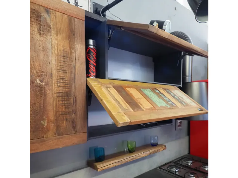 Cucina a prezzo scontato lineare industriale Cucina modello  recicle  industrial  Nuovi mondi collection