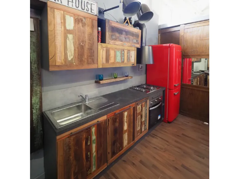 Cucina a prezzo scontato lineare industriale Cucina modello  recicle  industrial  Nuovi mondi collection