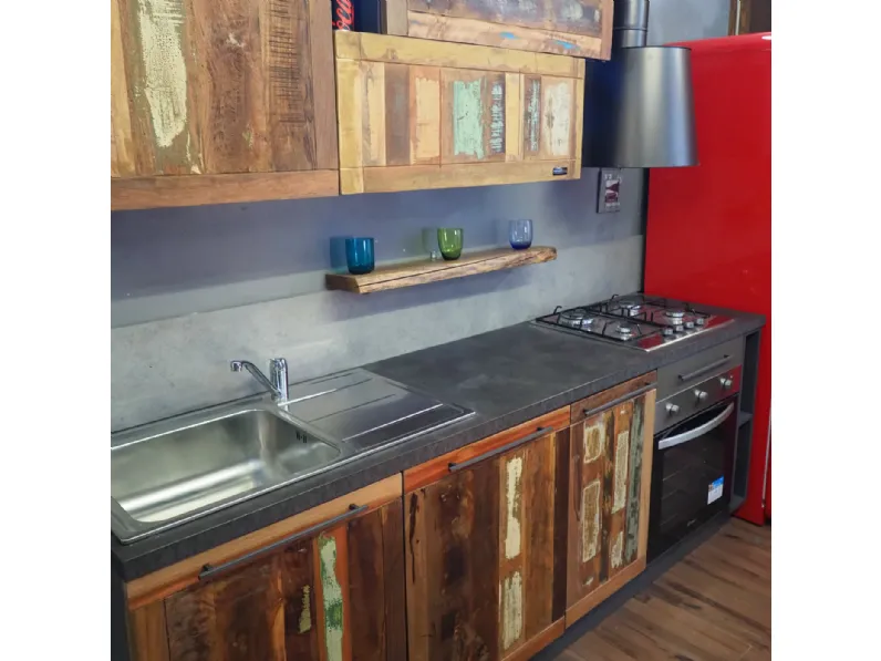 Cucina a prezzo scontato lineare industriale Cucina modello  recicle  industrial  Nuovi mondi collection
