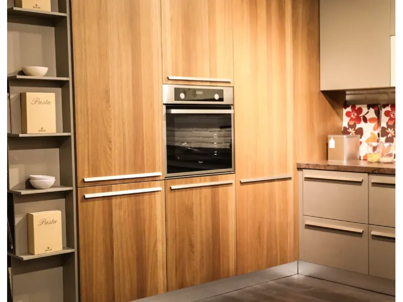 Cucina altri colori moderna ad angolo Clover bridge Lube cucine in Offerta Outlet