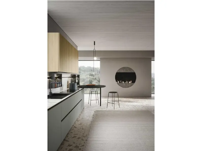 Cucina Emporio moderna altri colori Dibiesse ad angolo scontata 30%