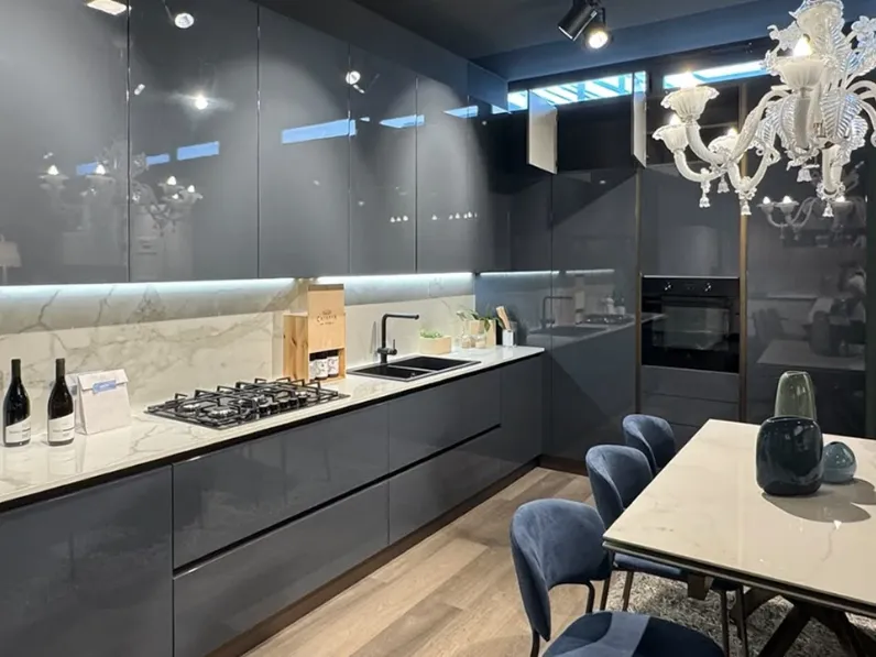 Cucina altri colori moderna ad angolo Pop Mobilturi in Offerta Outlet