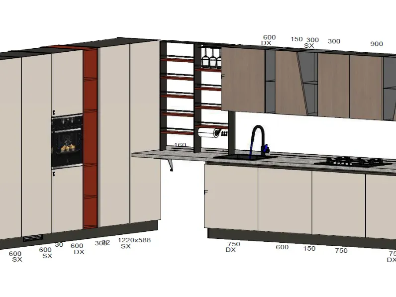 Cucina Scavolini Regola PREZZO OUTLET scontata 40%