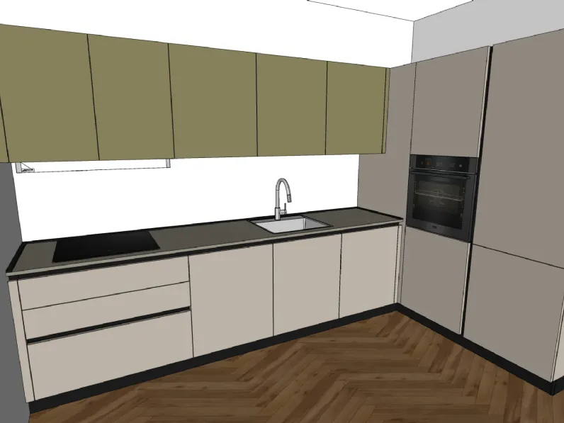 Cucina altri colori moderna ad angolo Infinity Stosa scontata