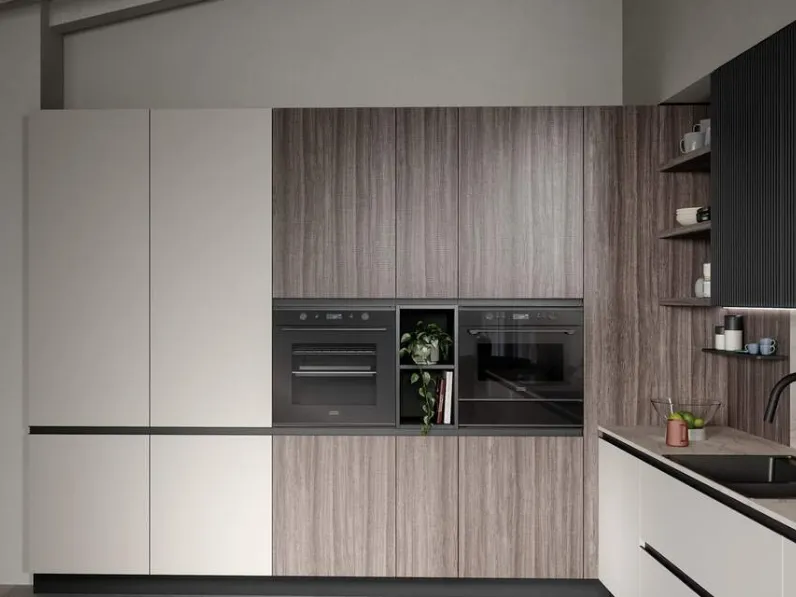 Cucina Prima cucine moderna ad angolo altri colori in melaminico Zoe