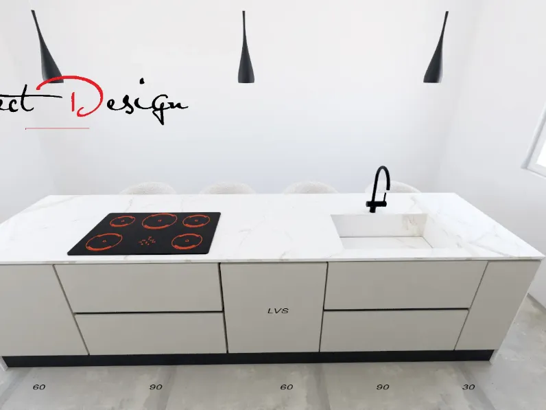 Cucina altri colori moderna con isola Kali Arredo3 a soli 8400 Euro