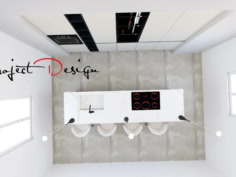 Cucina altri colori moderna con isola Kali Arredo3 a soli 8400 Euro