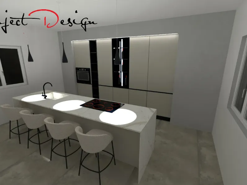 Cucina altri colori moderna con isola Kali Arredo3 a soli 8400 Euro