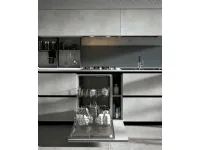 Cucina con isola in laminato materico a prezzo ribassato 30%