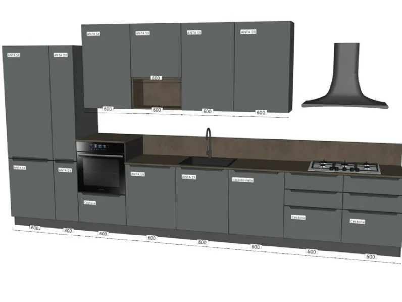 Cucina Easy  di Ar-due in Offerta Outlet -30%