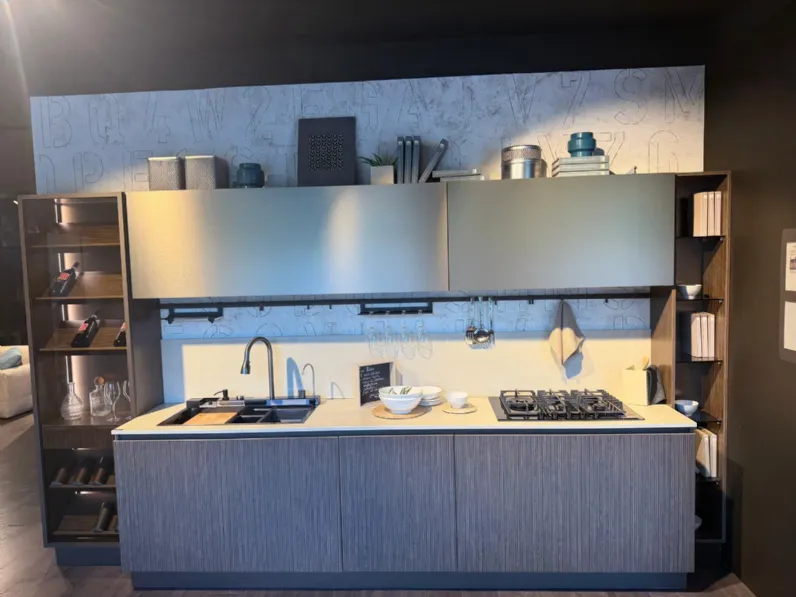 Cucina a prezzo ribassato lineare moderna Immagina neck cannettata Lube cucine