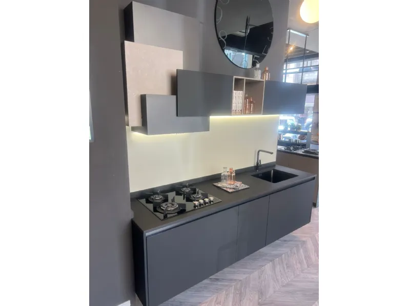 Cucina Infinity moderna altri colori Stosa lineare scontata 58%