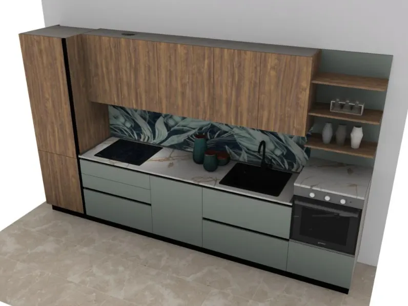 Cucina lineare in laminato opaco altri colori Kaya lineare a prezzo ribassato