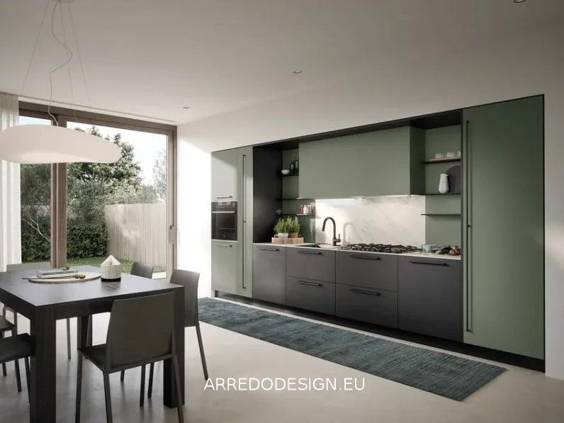 Cucina lineare moderna altri colori Prima cucine Luce a soli 6210 Euro