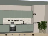 Cucina altri colori moderna lineare Gicinque Promo infinity 360 gres a soli 6390 Euro
