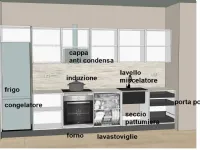 Cucina altri colori moderna lineare Gicinque Promo infinity 360 gres a soli 6390 Euro