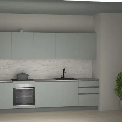 Cucina altri colori moderna lineare Gicinque Promo infinity 360 gres a soli 6390 Euro