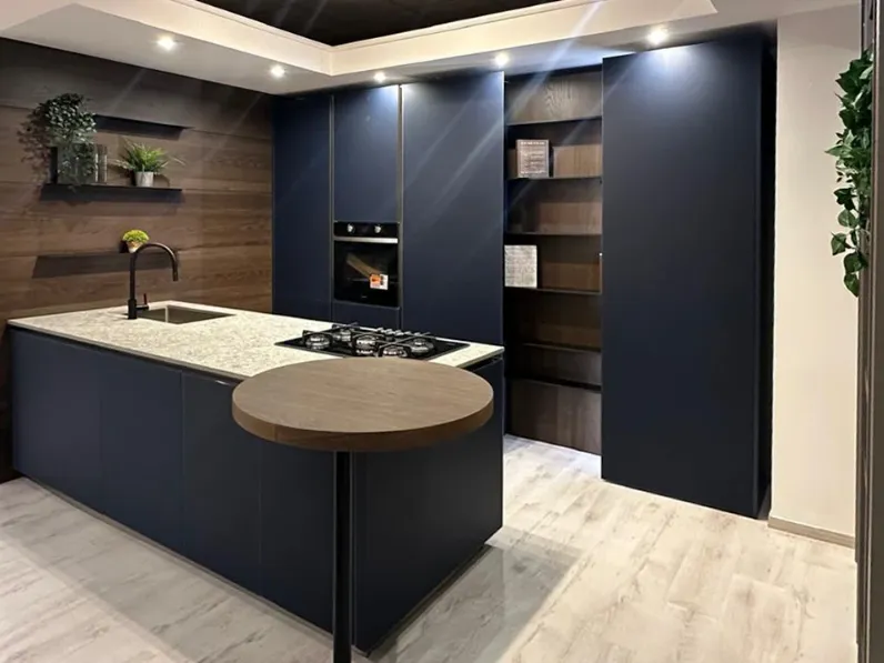 Cucina Alutech  moderna blu La casa moderna con isola scontata 55%