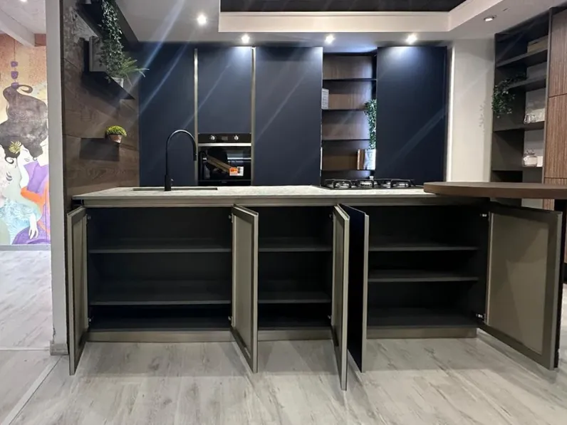 Cucina Alutech  moderna blu La casa moderna con isola scontata 55%