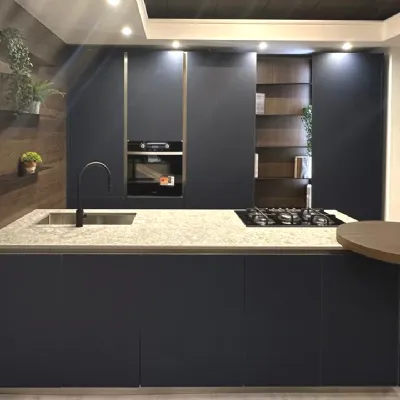 Cucina Alutech  moderna blu La casa moderna con isola scontata 55%