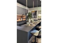 Cucina Infinity design antracite Stosa con isola scontata 45%