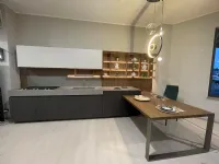 Cucina con penisola in legno antracite Sign a prezzo ribassato