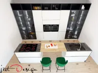 Cucina antracite industriale con isola Kali  Arredo3 a soli 11500