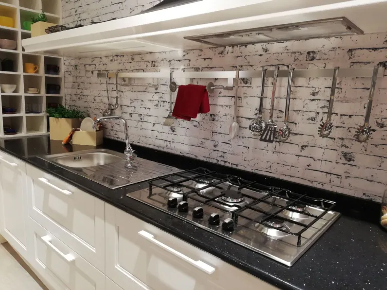 Cucina Ar-tre moderna ad angolo bianca in legno Cucina