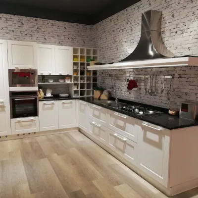 Cucina Ar-tre moderna ad angolo bianca in legno Cucina
