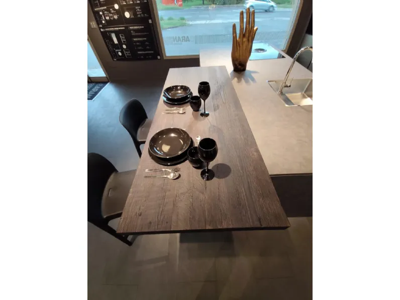 Cucina a PREZZI OUTLET in laminato materico Aran -70%