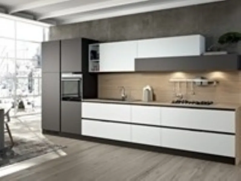 Cucina grigia design lineare An Arredo3 a soli 9983 Euro