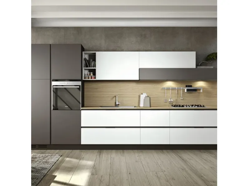 Cucina grigia design lineare An Arredo3 a soli 9983 Euro