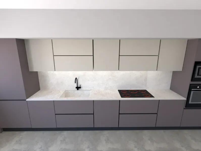 Cucina grigia moderna lineare Arredo 3  Arredo3 in Offerta Outlet