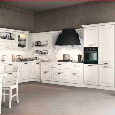 Cucina Arredo3 classica ad angolo bianca in legno Asolo 3