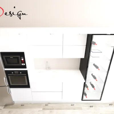 Cucina bianca design con isola Kali  Arredo3 in offerta