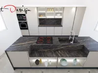 Cucina a prezzo ribassato con isola design Kali  Arredo3