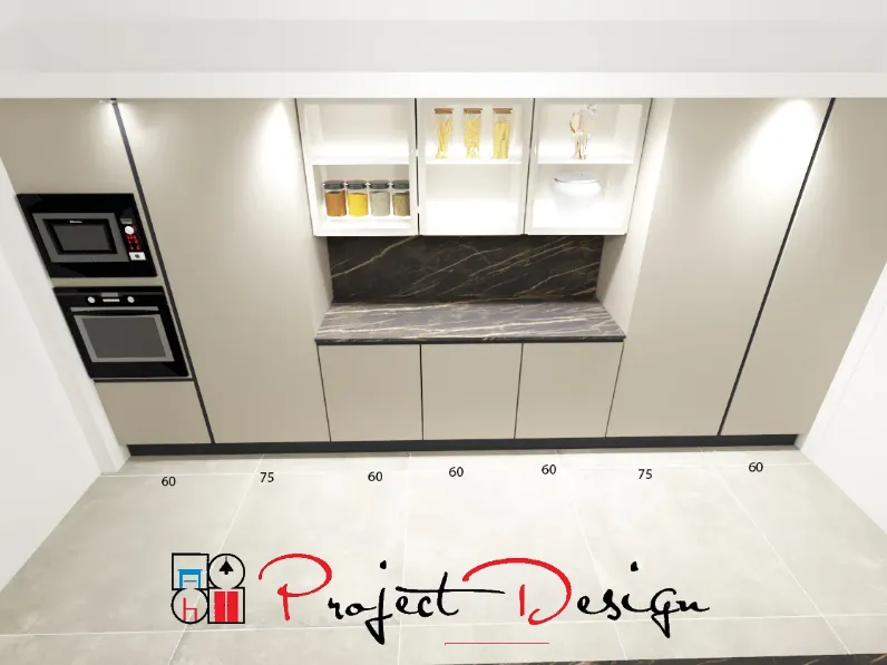 Cucina a prezzo ribassato con isola design Kali  Arredo3