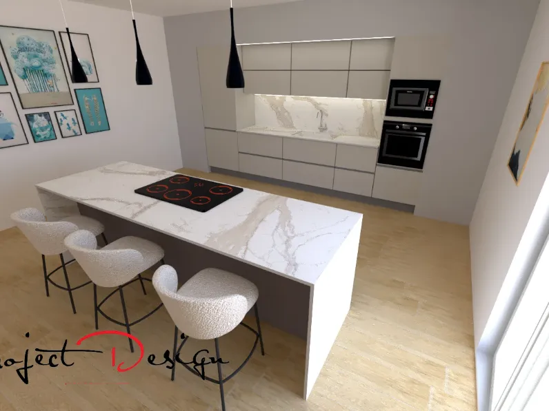 Cucina a PREZZI OUTLET in laminato opaco Arredo3 -58%
