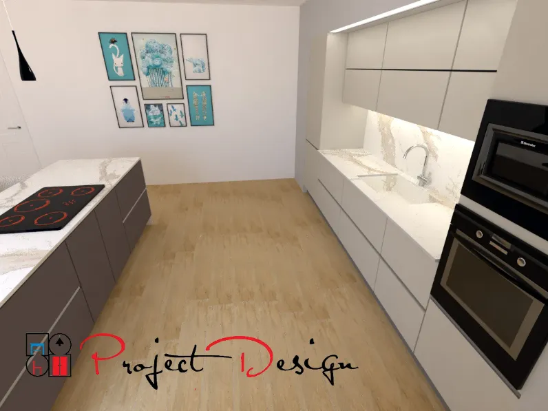 Cucina a PREZZI OUTLET in laminato opaco Arredo3 -58%