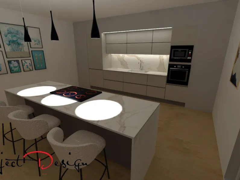 Cucina a PREZZI OUTLET in laminato opaco Arredo3 -58%