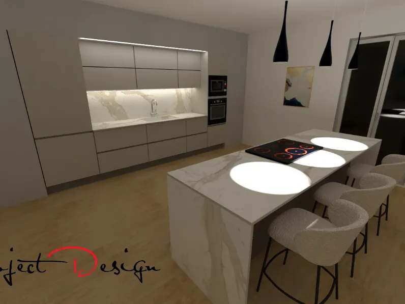 Cucina a PREZZI OUTLET in laminato opaco Arredo3 -58%