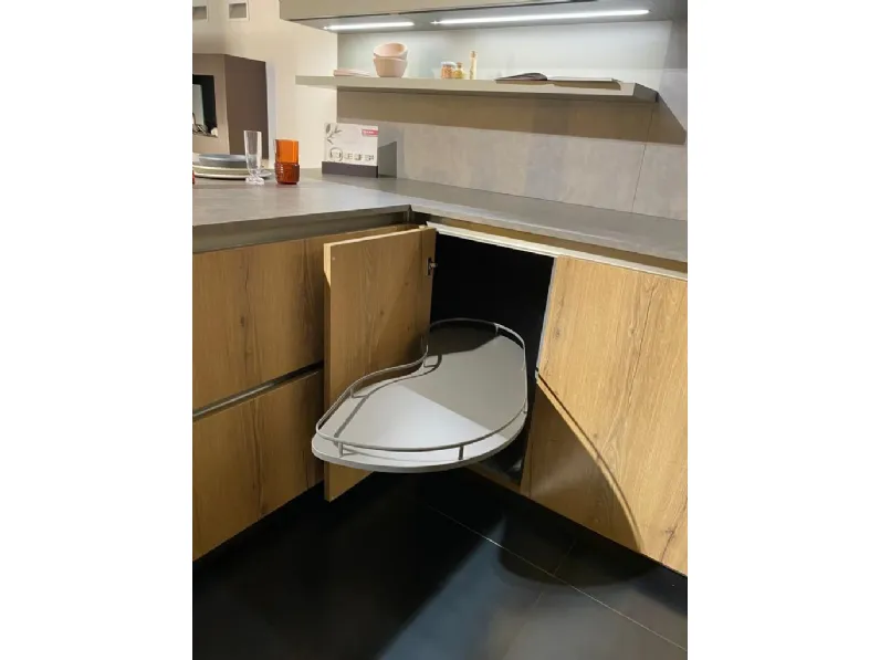 Cucina Arredo3 moderna con penisola altri colori in laminato materico Kali