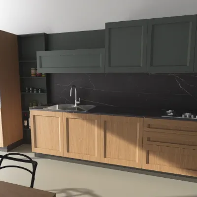 Cucina frida composizione 5 moderna rovere chiaro Arredo3 lineare scontata 40%